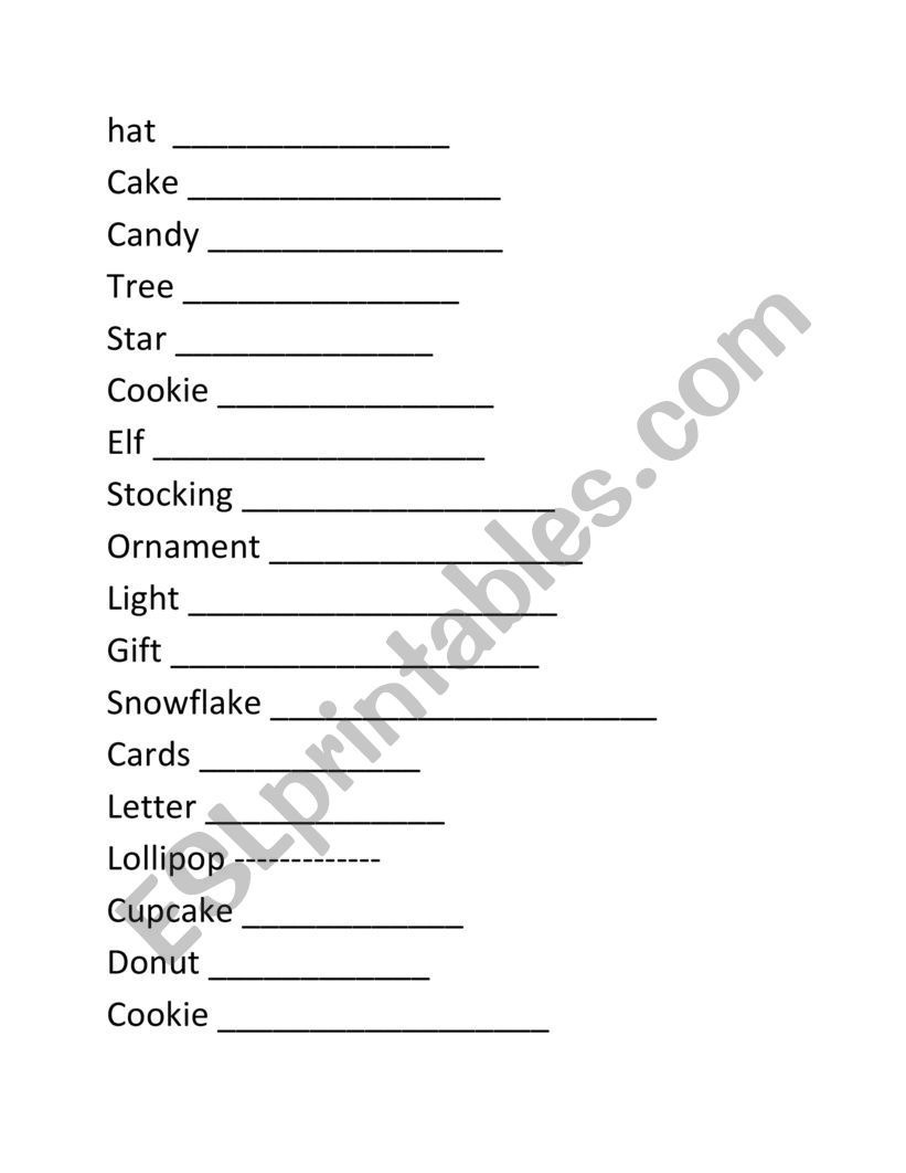   plurals holiday  worksheet