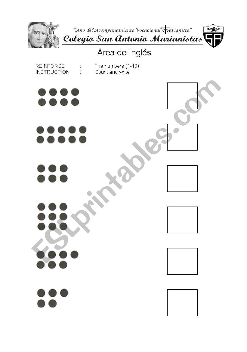 counting numbers worksheet