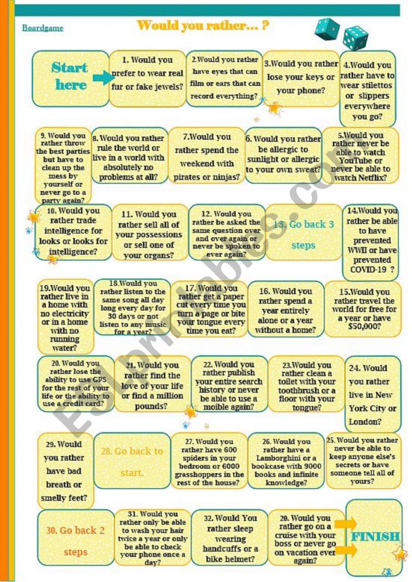 Would you rather...? Boardgame