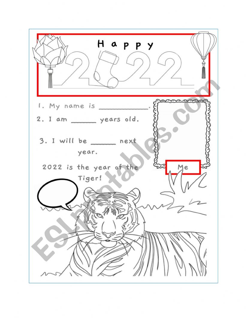 new year 2022 worksheet
