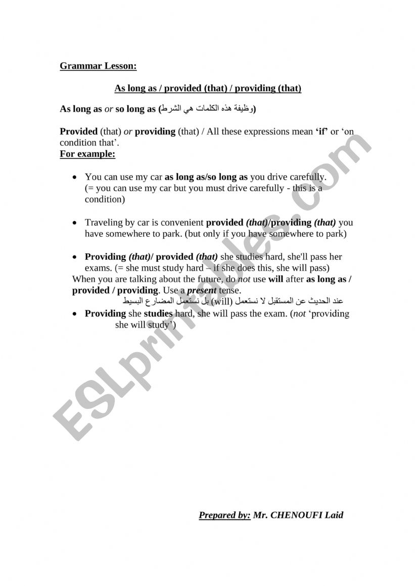 Grammar-lesson-as-long-as-provided-that-providing-that
