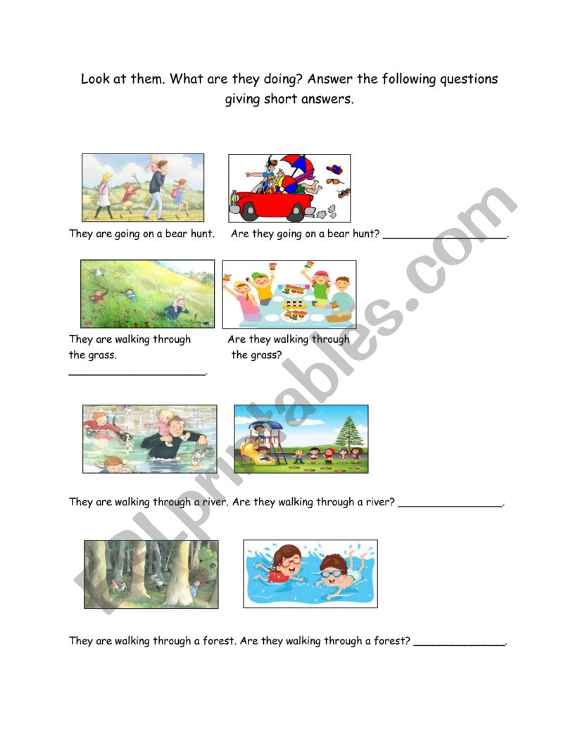 Fun outdoor activities-present continuous-interrogative form