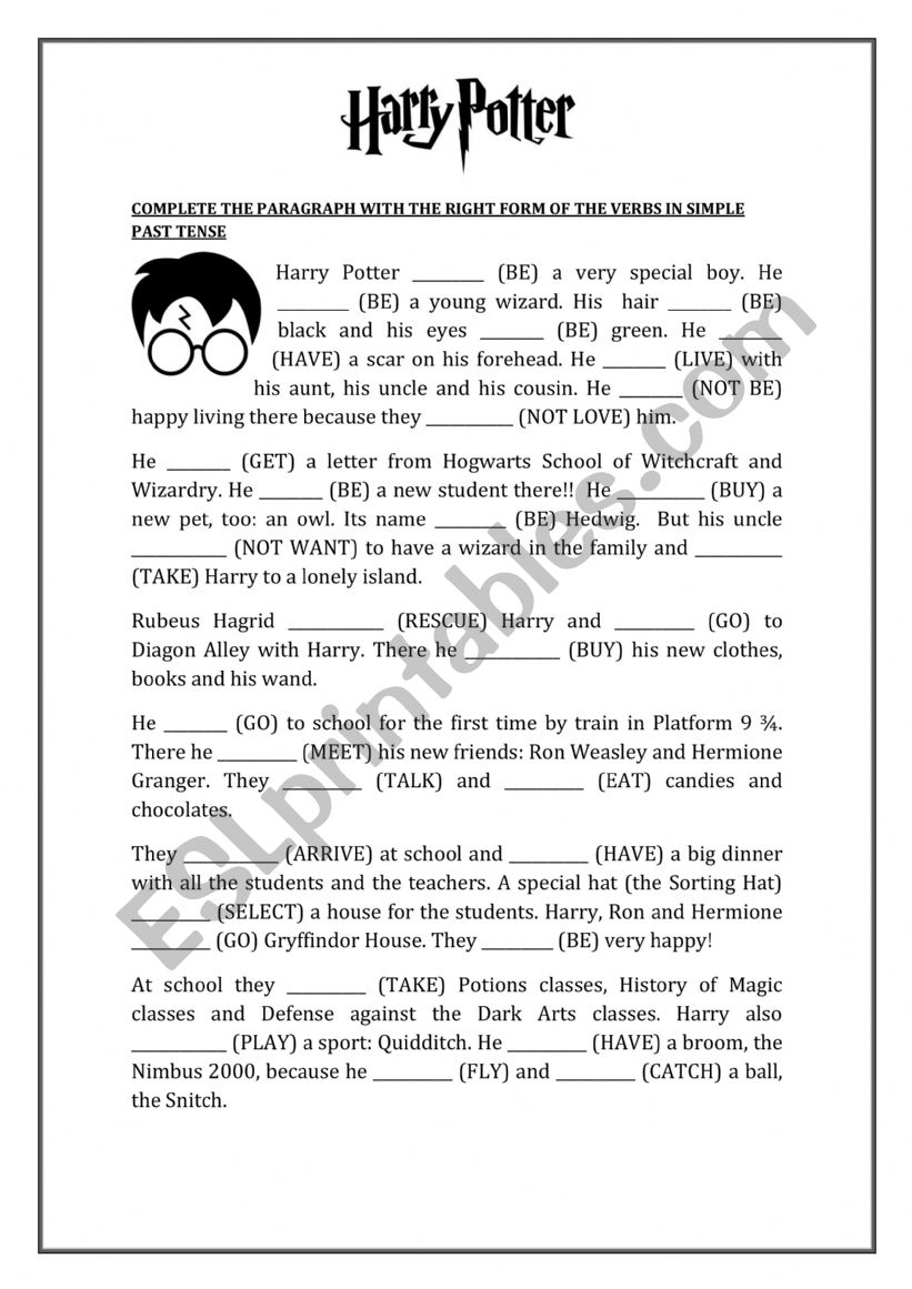 simple past tense reading passage