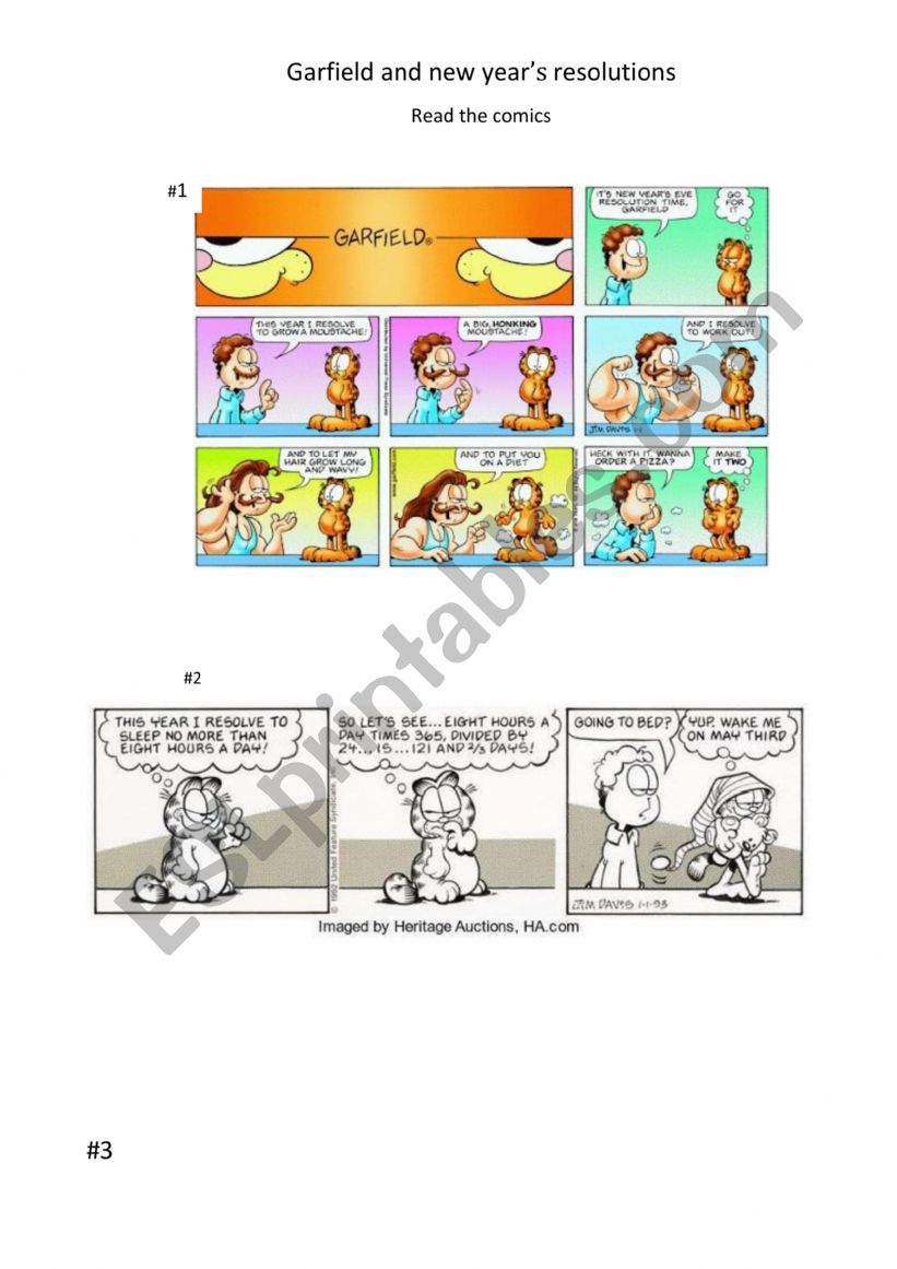 Garfield New Year�s Resolutions 