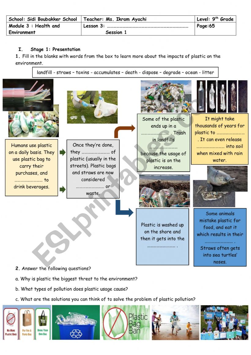 9th Grade - Module 3 - Lesson n 3 - Pollution A Threat to Our Environment 