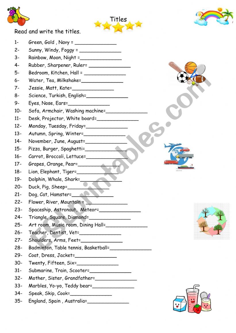 Tiltle - flyers  worksheet