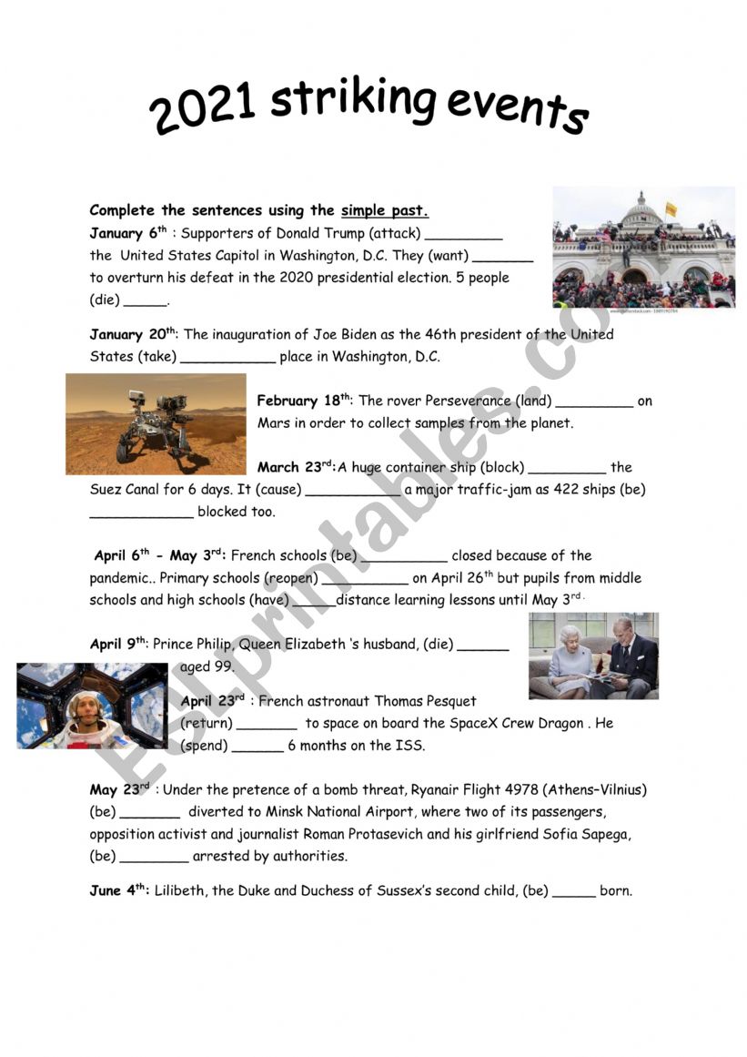 2021 striking events worksheet