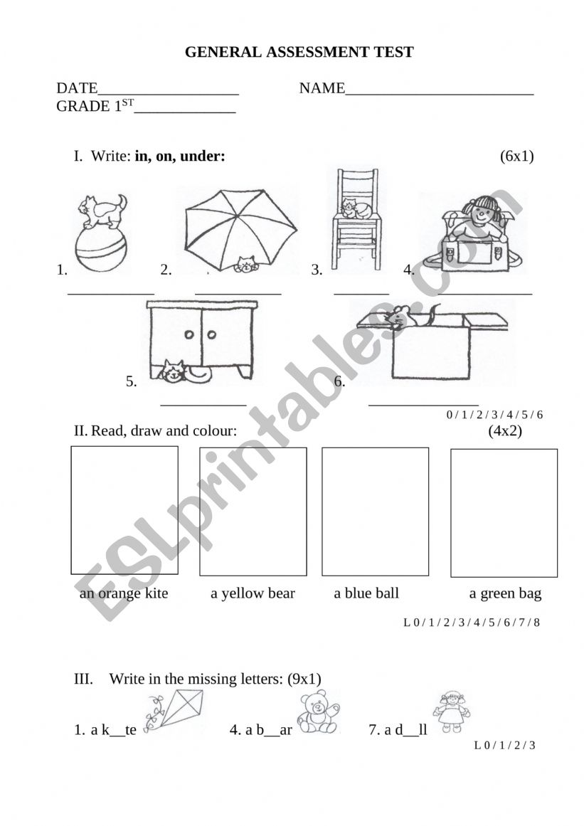 TEST worksheet