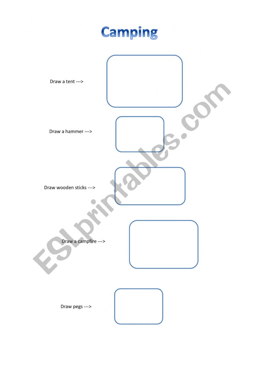 Camping with Peppa Pig worksheet