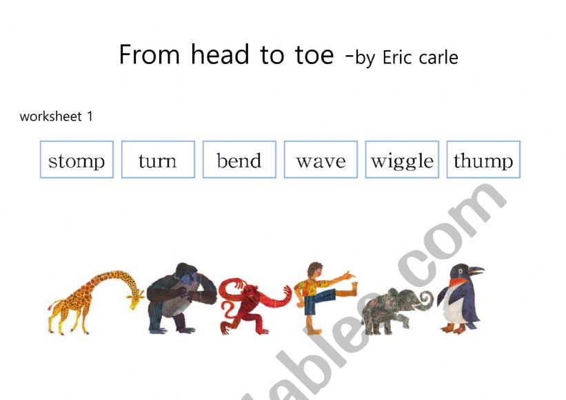 From had to toe worksheet  worksheet
