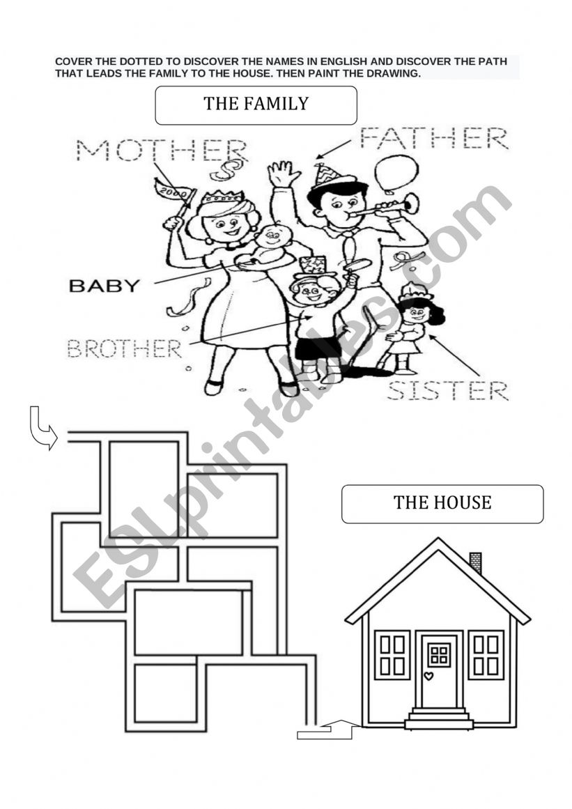 THE FAMILY worksheet