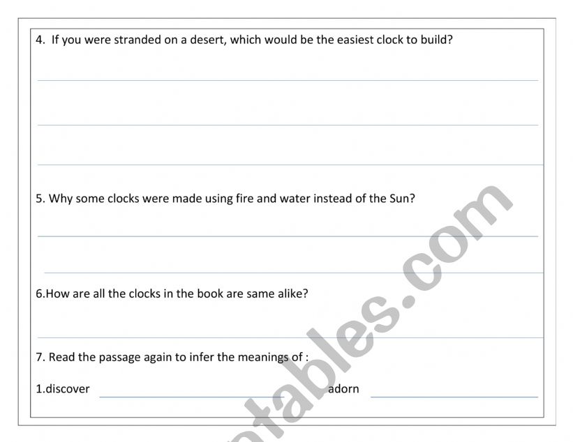 ReadinG aCTIVITY worksheet