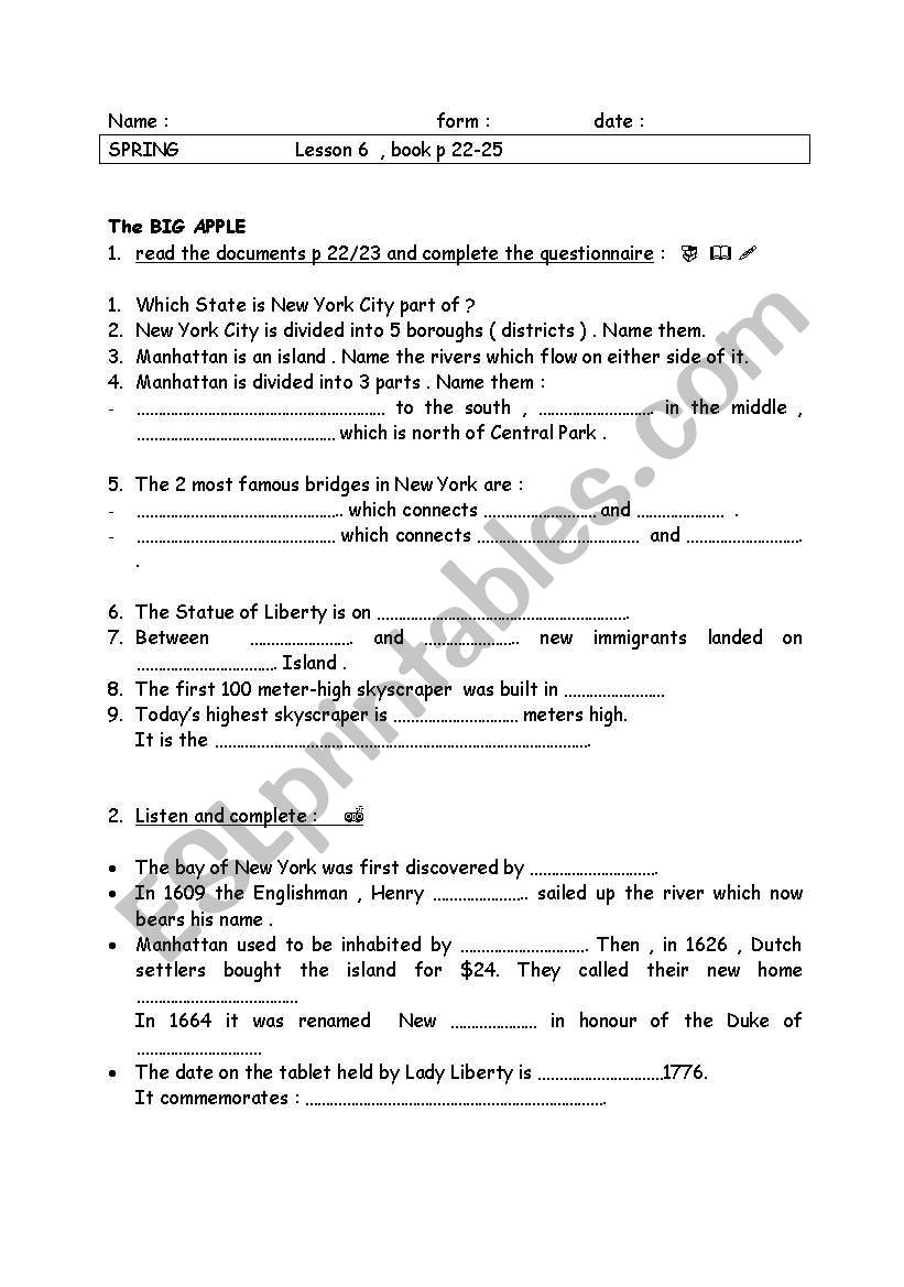 World trade Center 9/11  worksheet