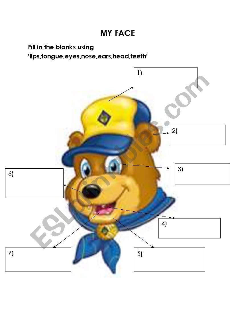 MY FACE worksheet