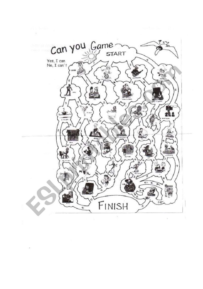 Can you ...? game worksheet