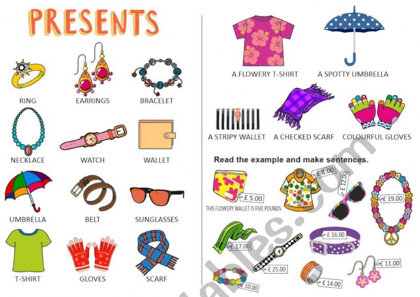 Presents worksheet