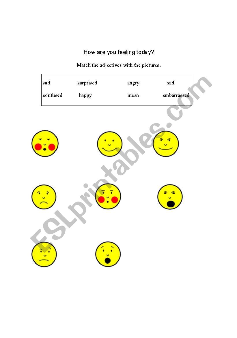 Feelings worksheet