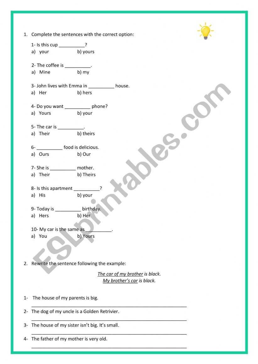 possessive and wh questions worksheet