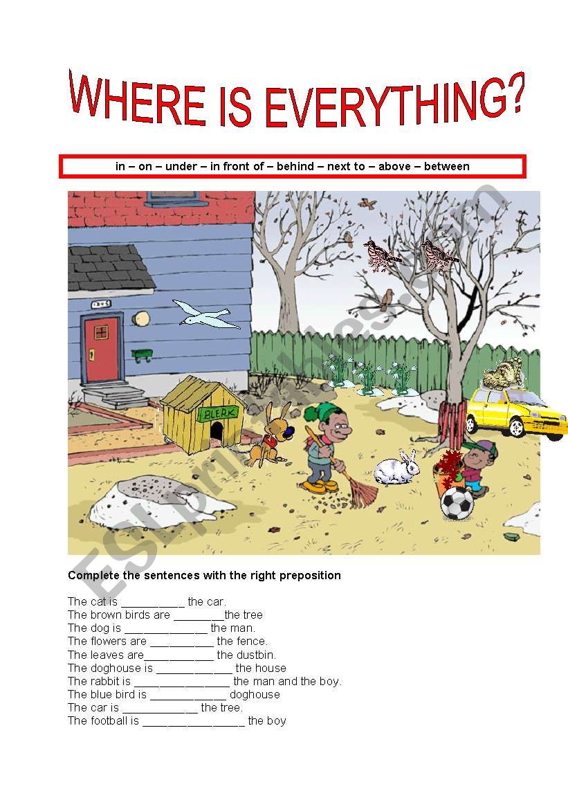 WHERE IS EVERYTHING? worksheet