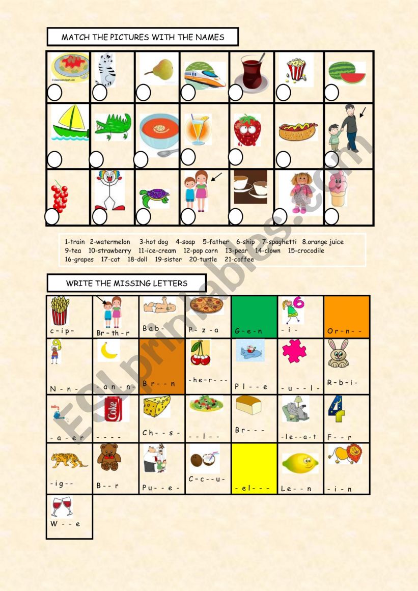 MIX WORDS worksheet