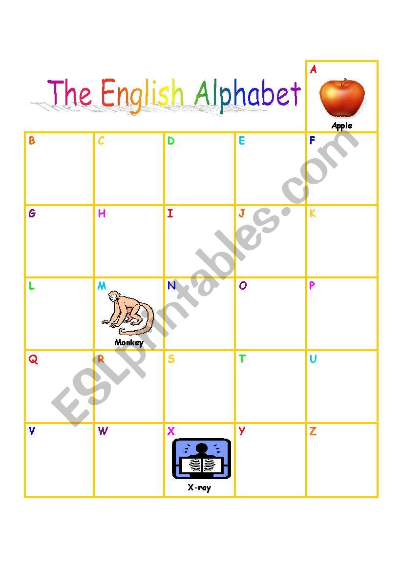 The English Alphabet worksheet