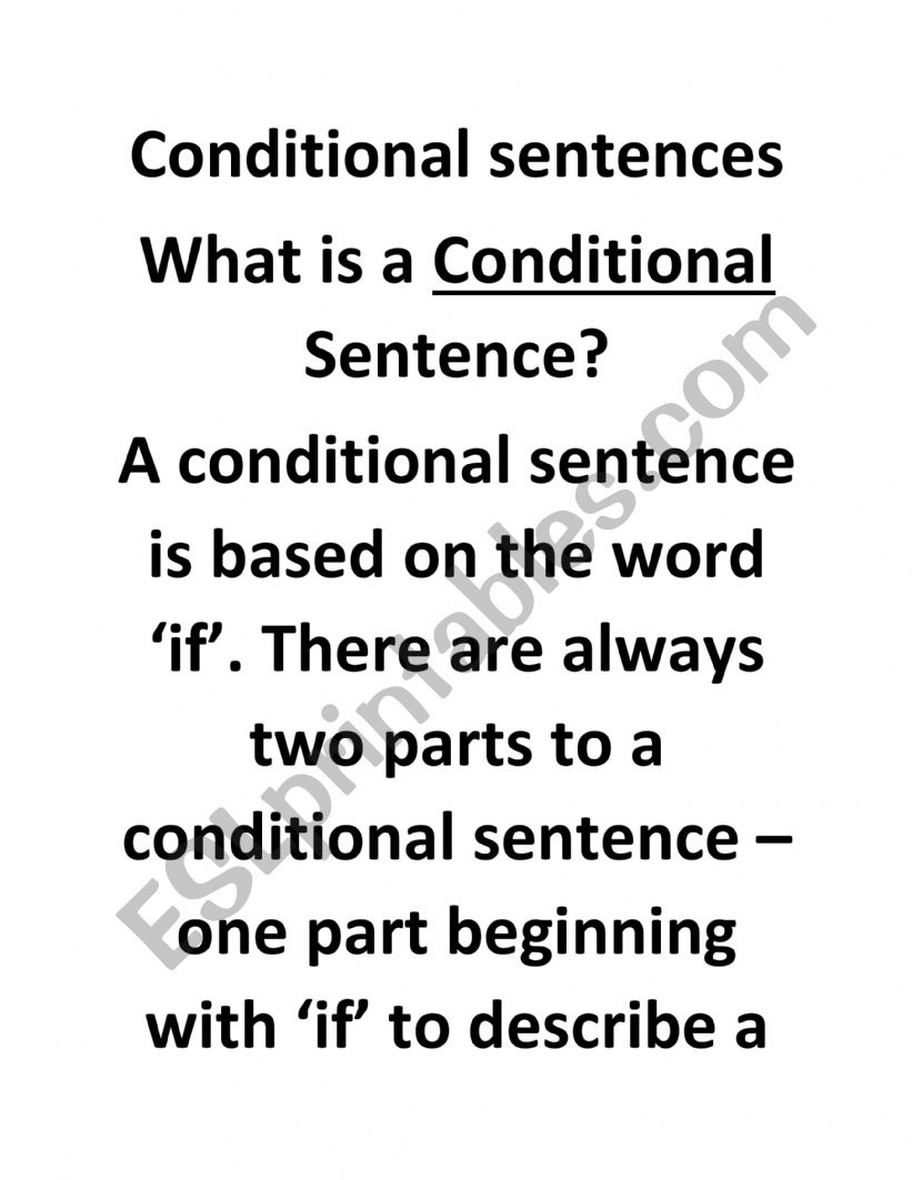 All Conditionals grammar worksheet
