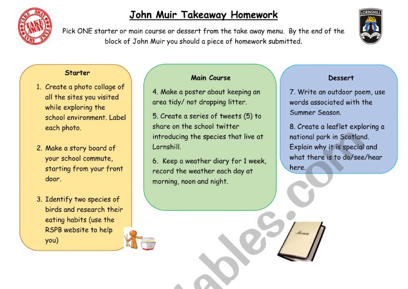 John Muir Award worksheet