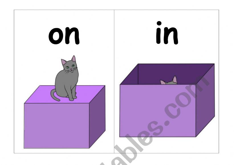 Prepositions of place worksheet