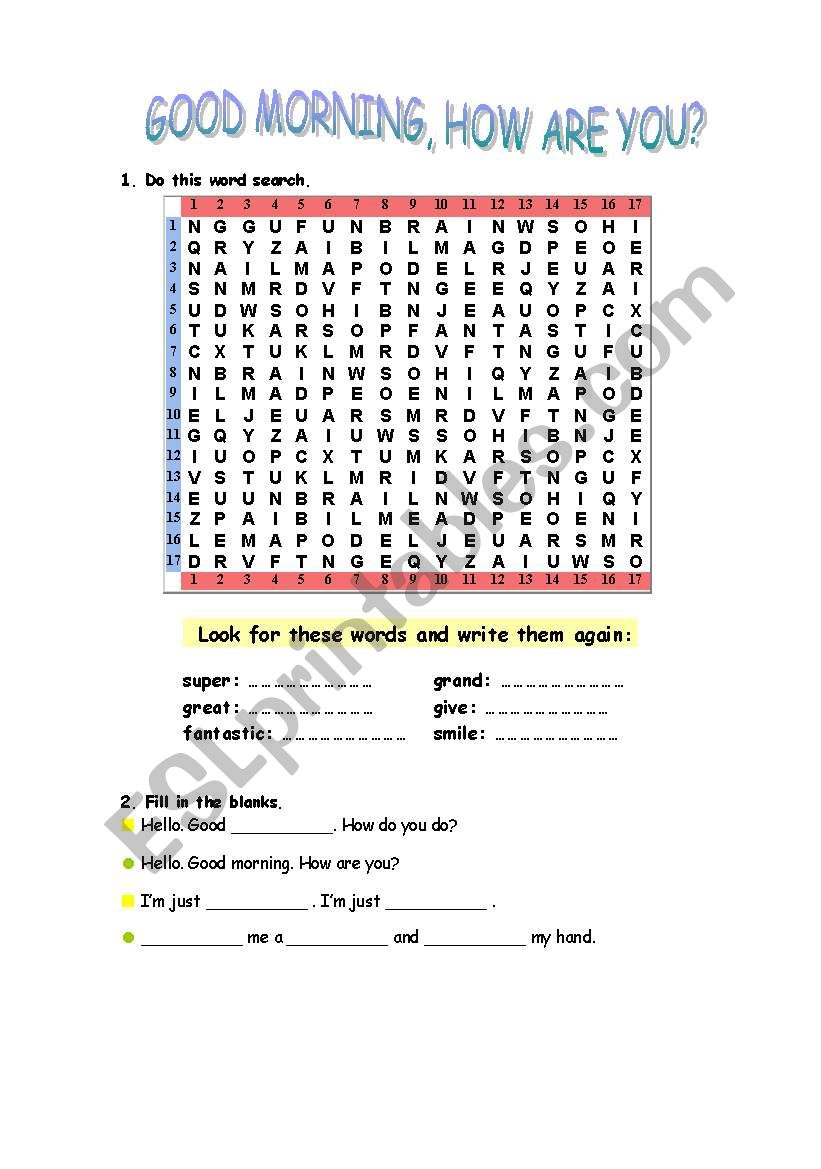 Greeting Conversation worksheet