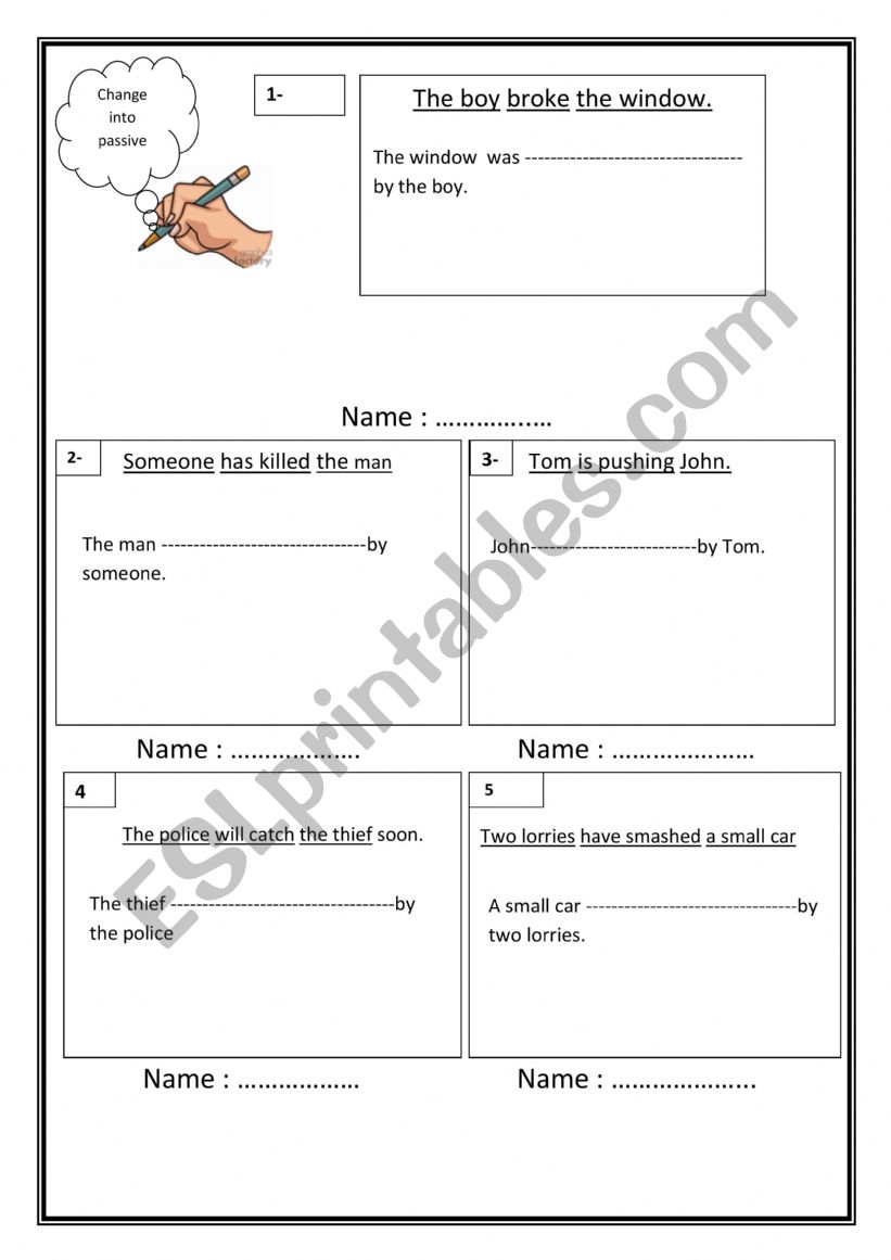  passive voice worksheet