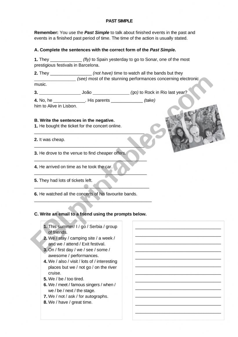 Past simple exercises worksheet