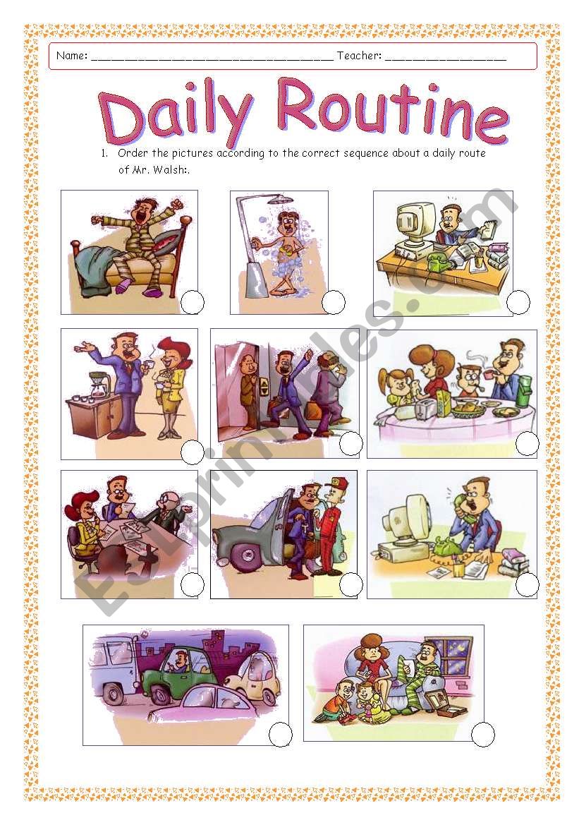 Daily Routine Sequencing Worksheet Preschool Worksheet Gallery