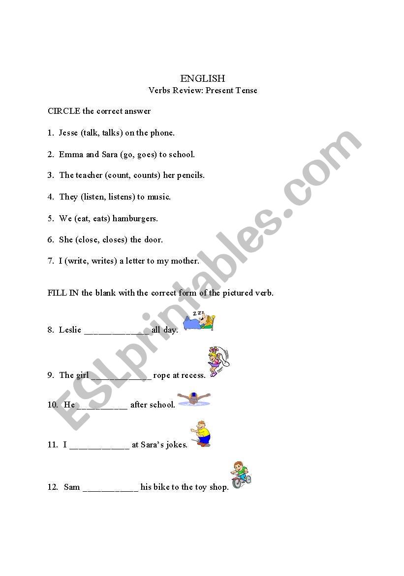 Present simple with basic verbs