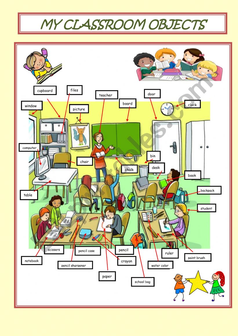 CLASSROOM OBJECTS worksheet