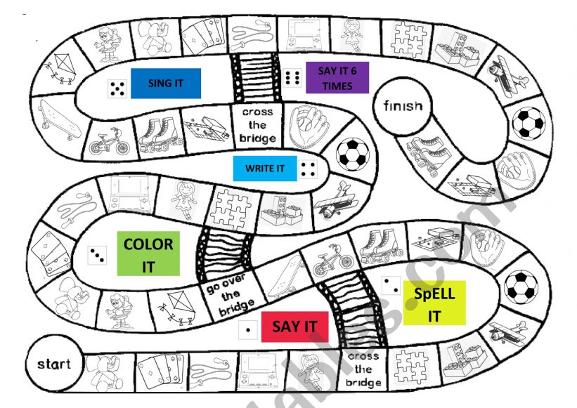 Toys Board Game worksheet