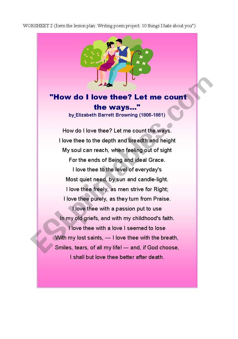 10 things I hate About you- Worksheet 1
