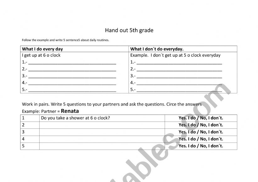 present simple worksheet