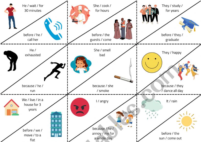 Past Perfect Continuous & Past Simple - Speaking Activity