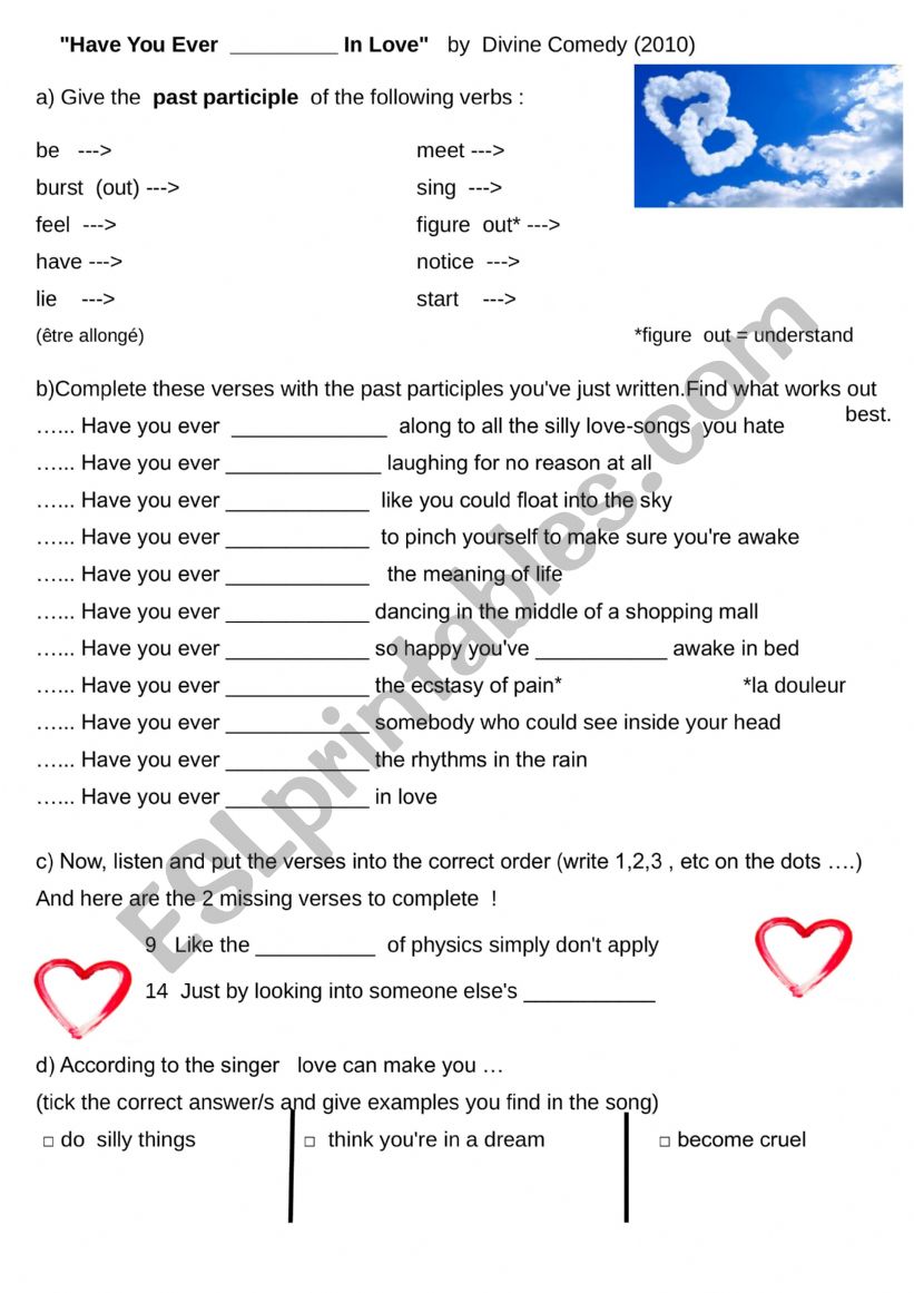 Have you ever ....? worksheet