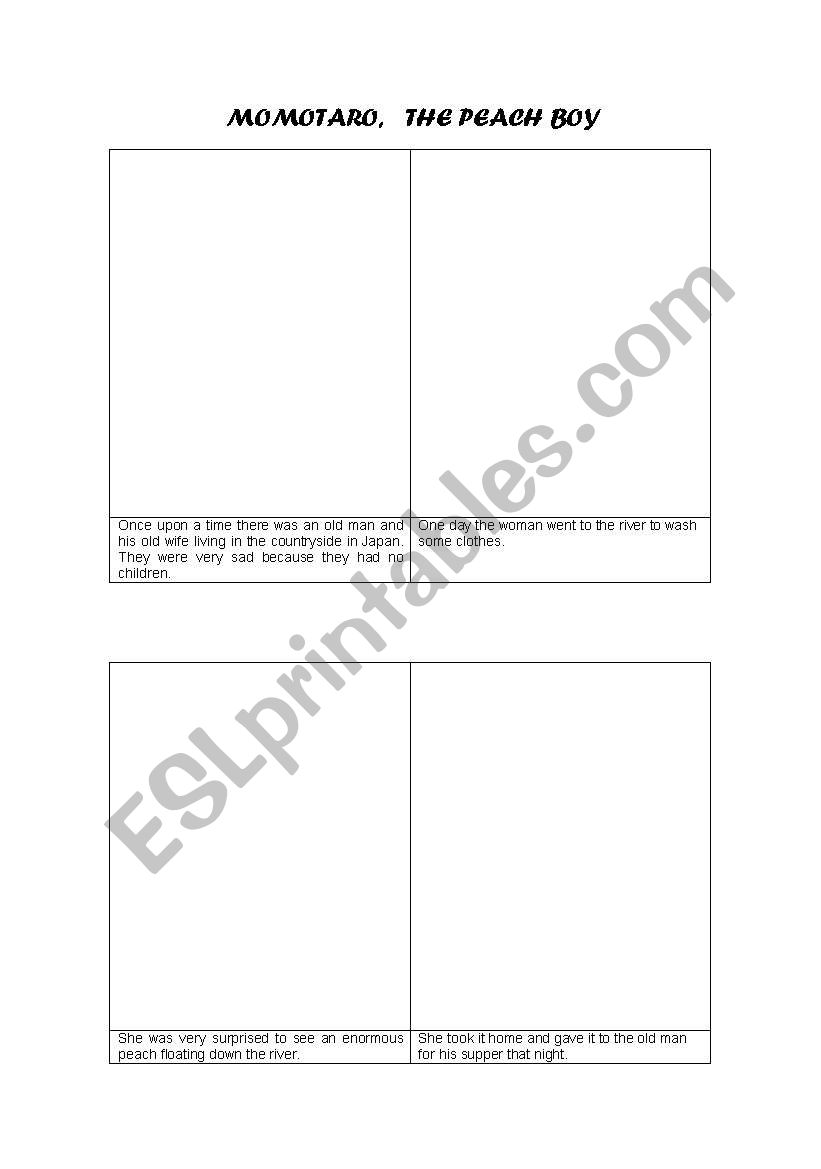 The tale of Momotaro worksheet