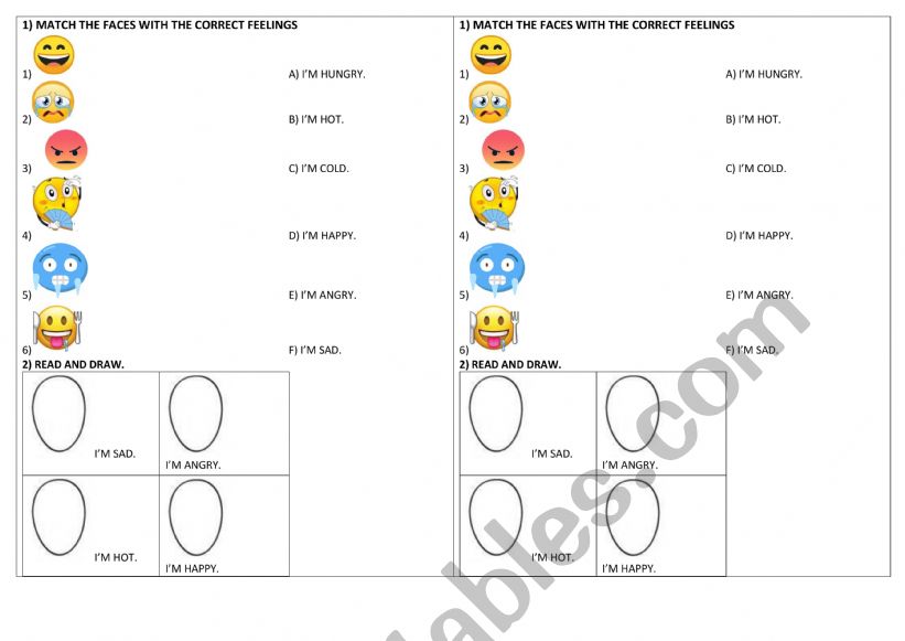 Feelings worksheet