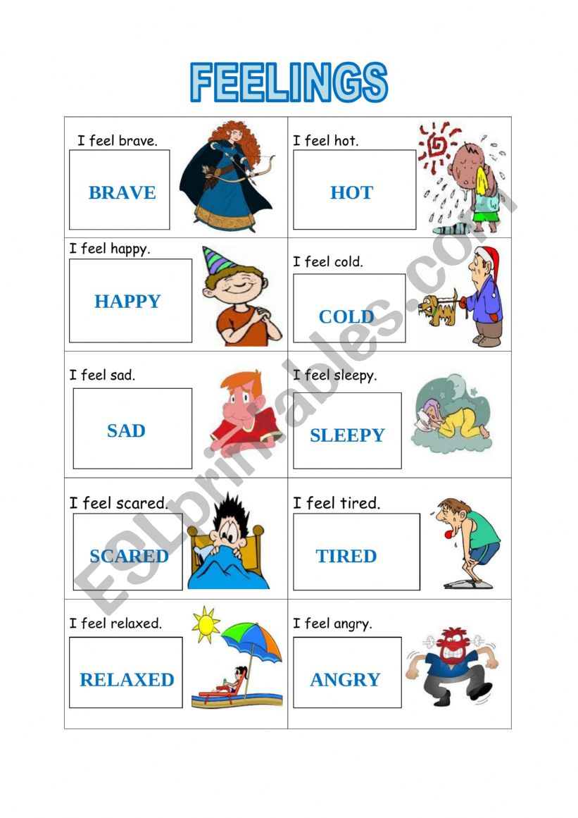 Feelings worksheet