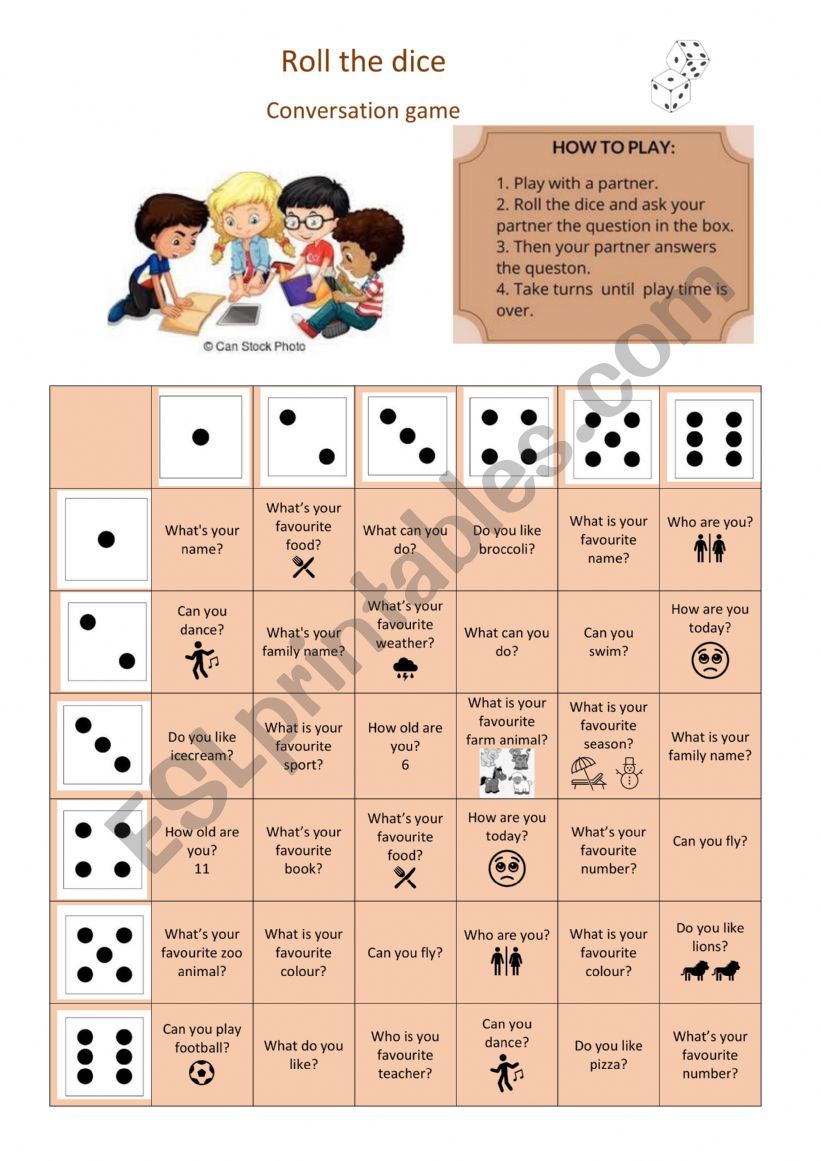 Question and answers  - communication board game
