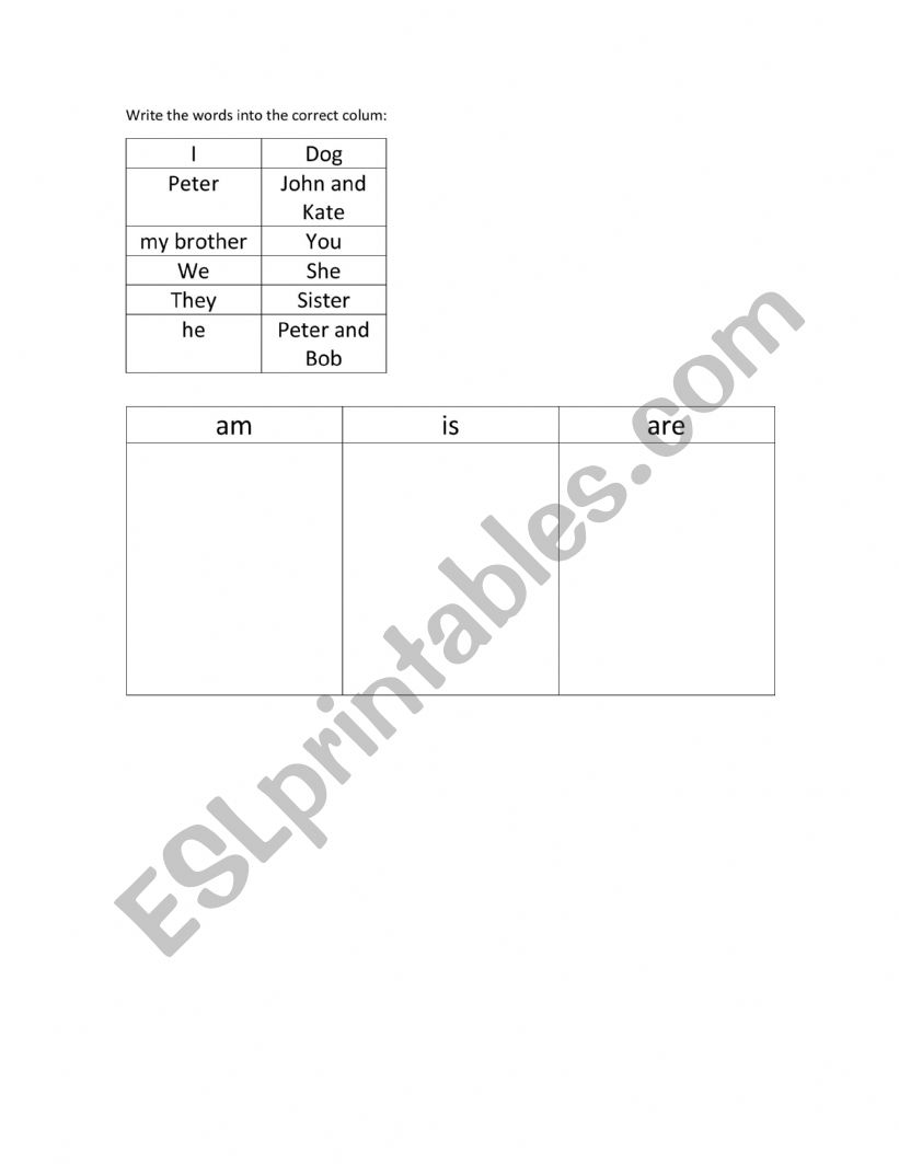 PRONOUNS worksheet