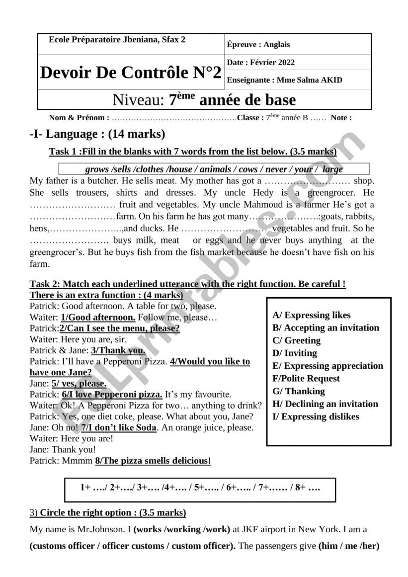 7 mid term test 2 worksheet