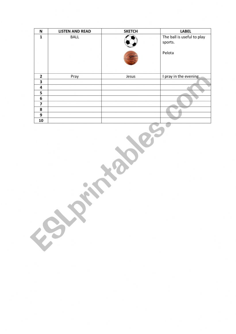 DESCRIBE A PICTURE  worksheet