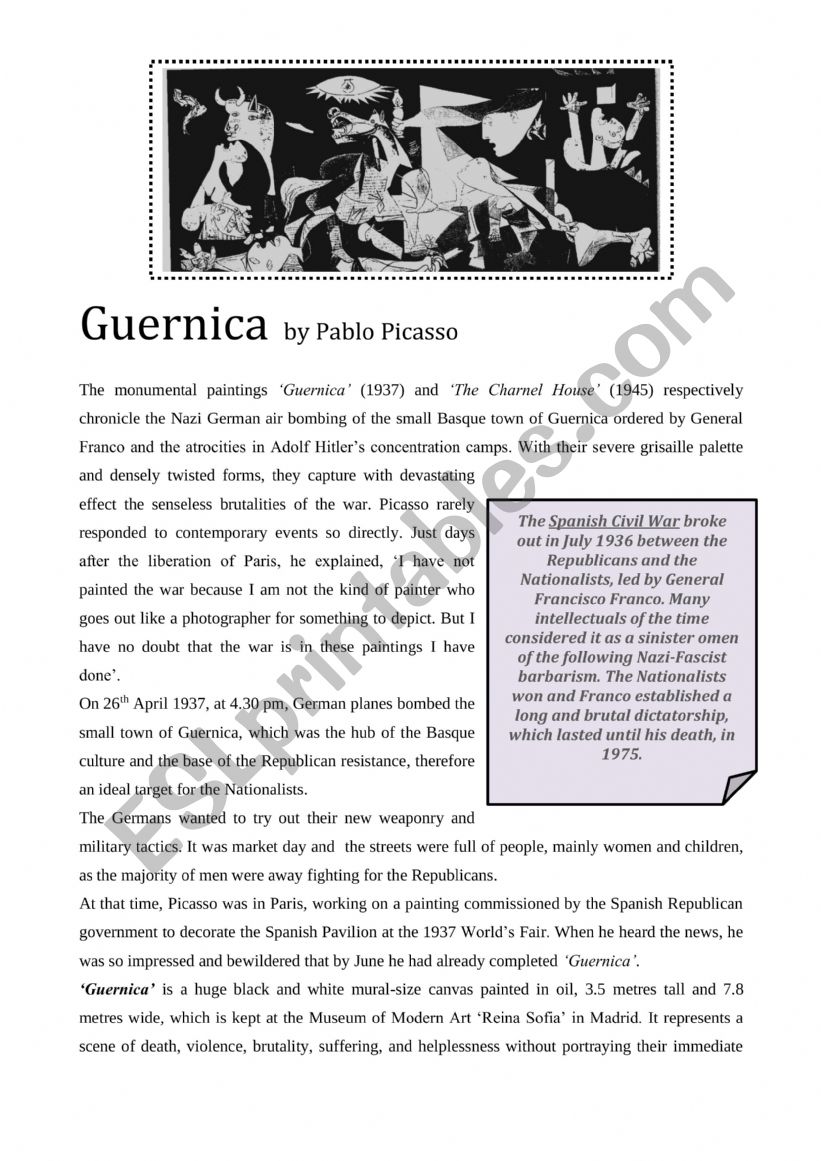 Guernica: description of the painting