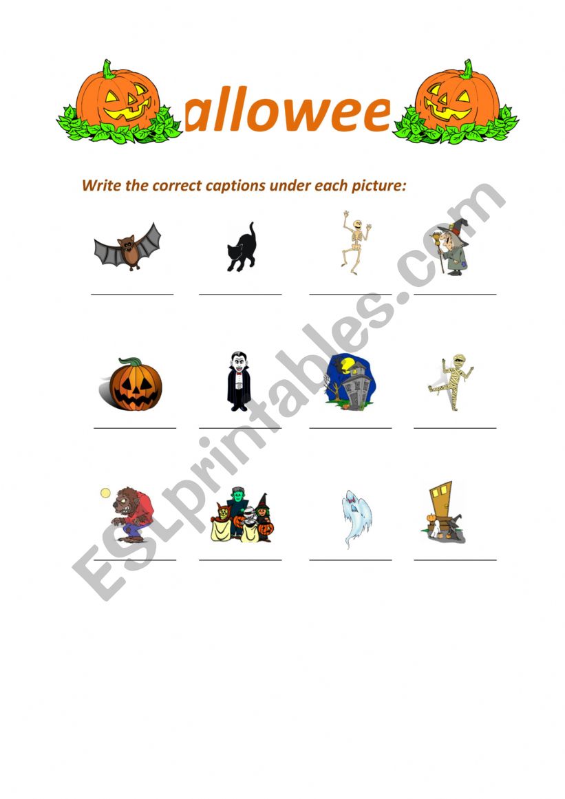 Halloween worksheet