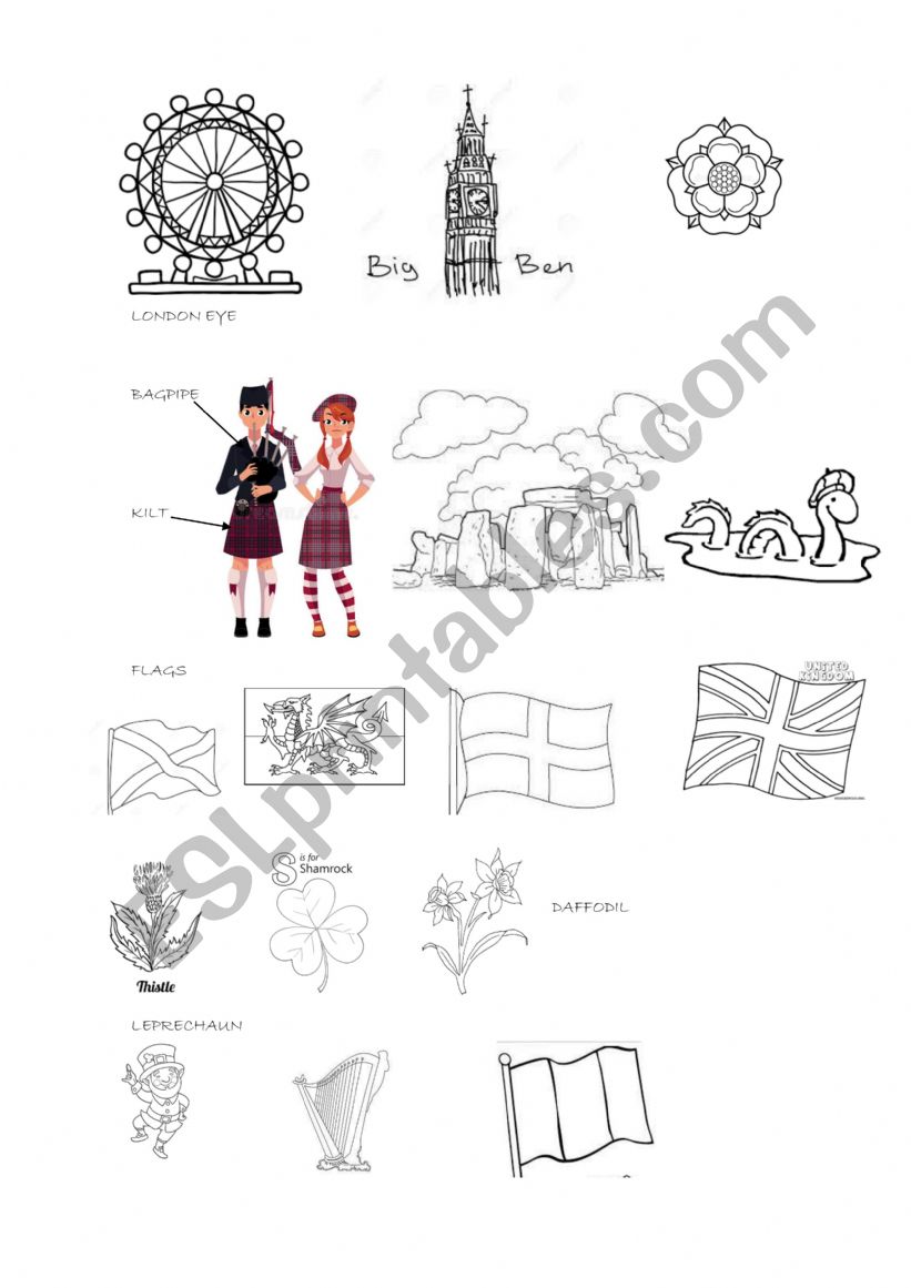 uk symbols worksheet