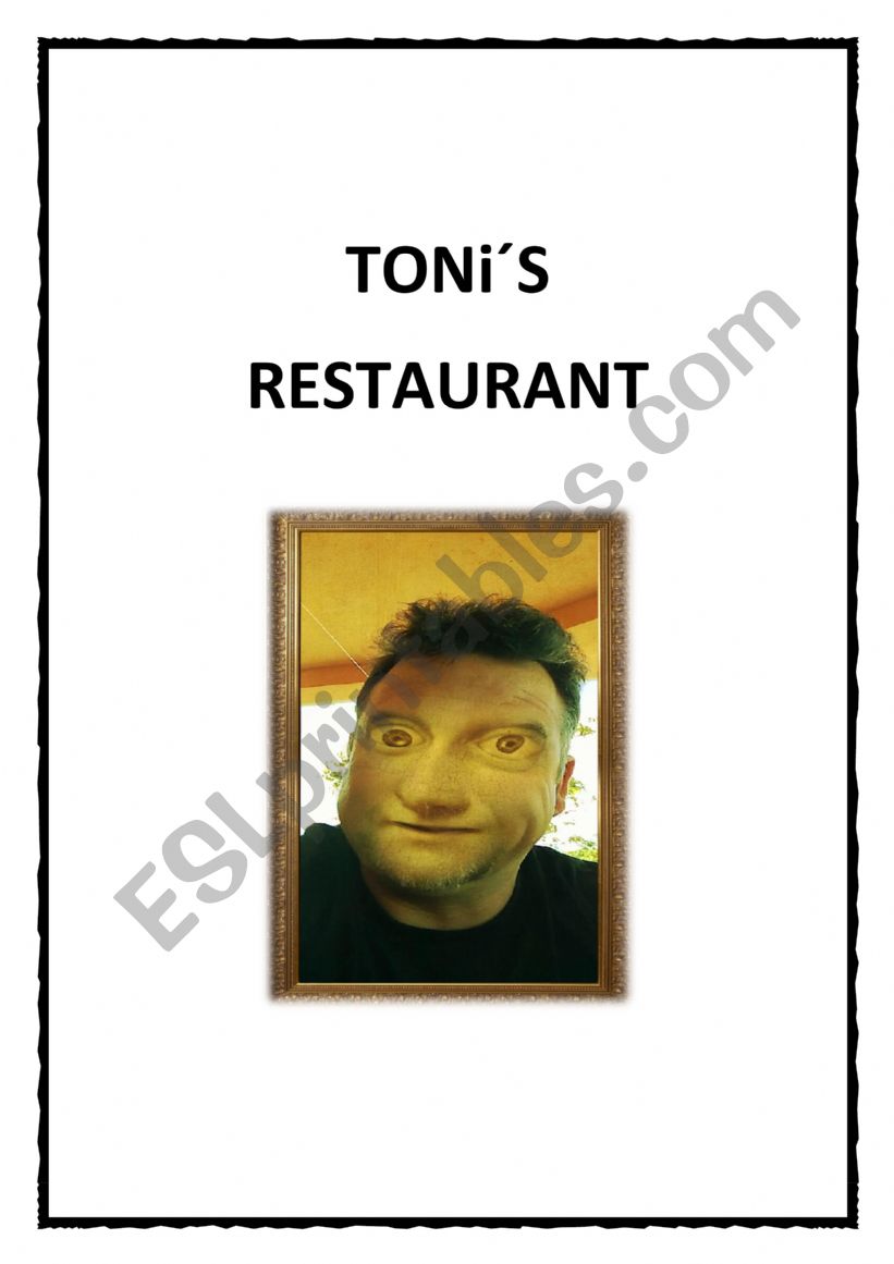 TonyÂ´s restaurant worksheet